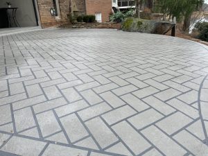 Stenciled Overlay applied to residential patio