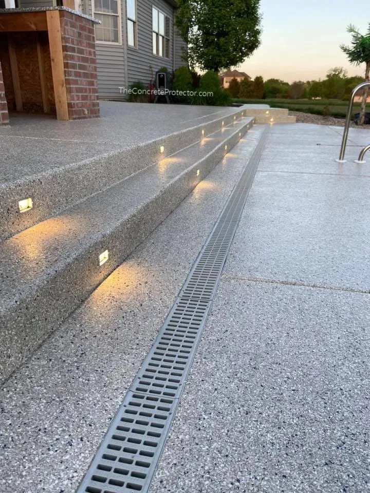 Decorative concrete project by a network contractor