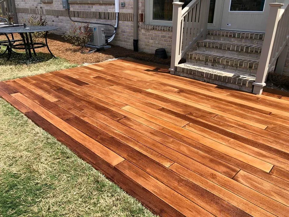 Decorative concrete patio project