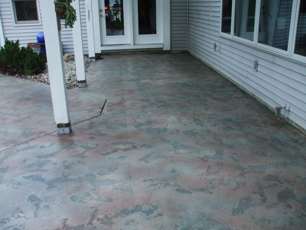 Tuscan Troweled Patio, a coating system offered by Artisan Concrete Coatings in Jenkins, MN