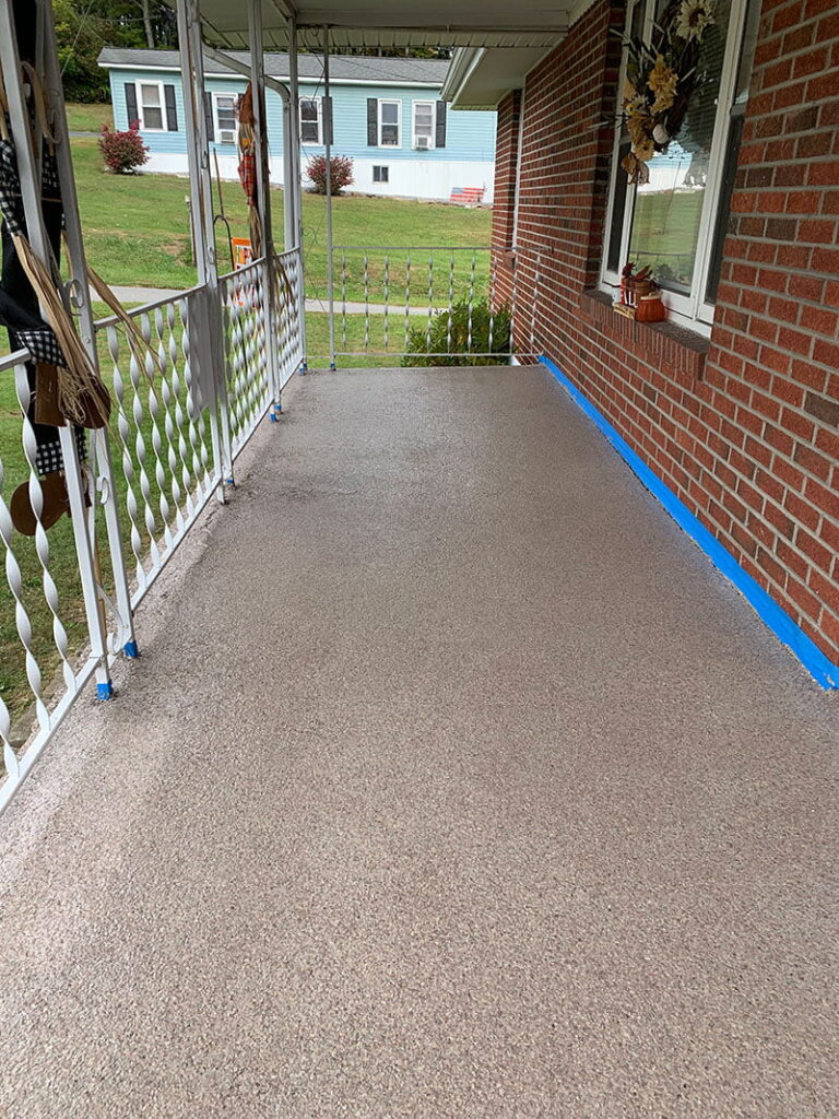 GRANIFLEX front porch near Beckley, WV by Concrete Transformations in Crab Orchard, WV