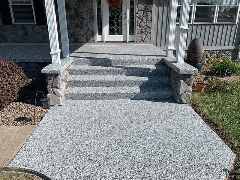 GRANIFLEX front porch in Charleston, WV by Concrete Transformations in Crab Orchard, WV