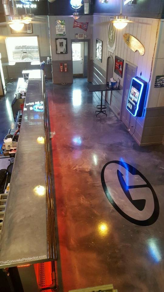 Example of a finished metallic epoxy floor in Reading, PA – Berks Concrete LLC