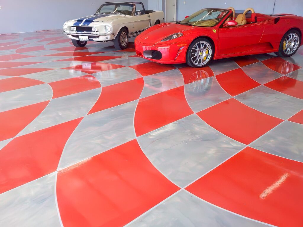 Example of a finished metallic epoxy floor in Pasadena, TX