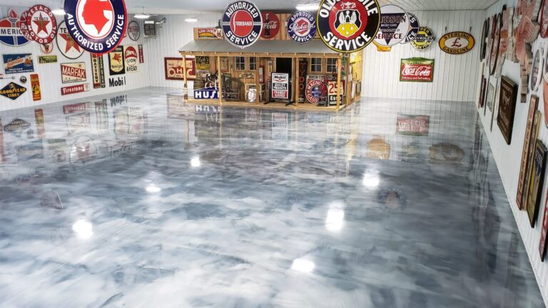 Example of a finished metallic epoxy floor, Murrysville, PA