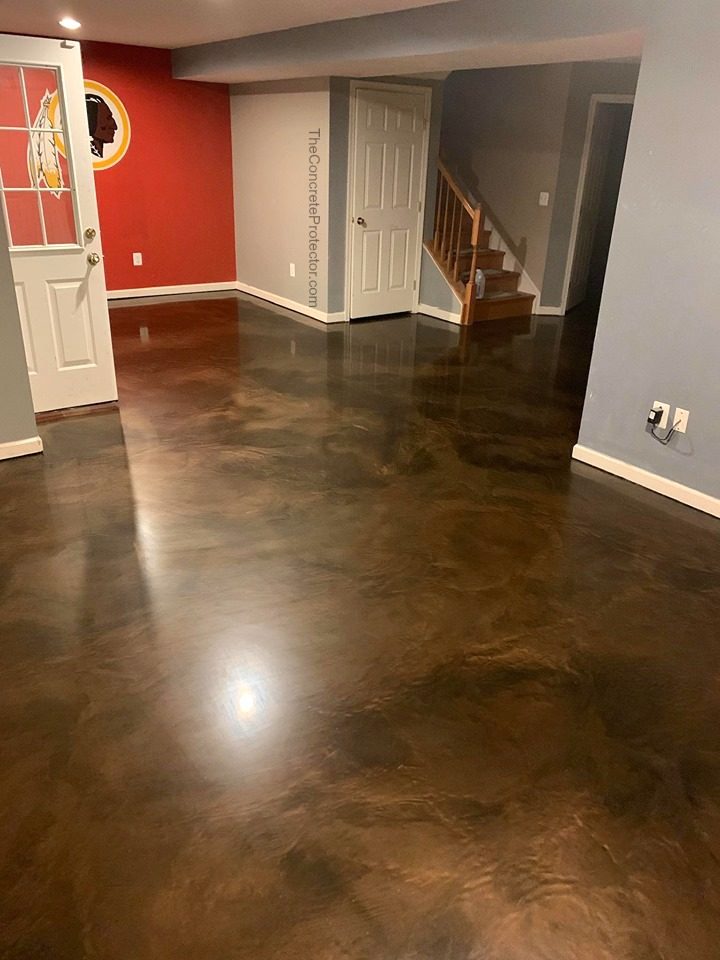 Example of a finished metallic epoxy floor in Smyrna, GA – Bespoke Concrete Coating