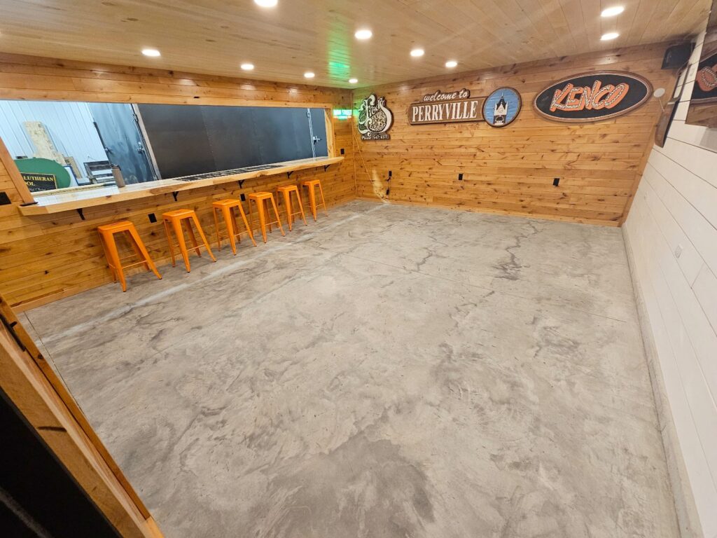 Example of a finished metallic epoxy floor in Mountain View, CO