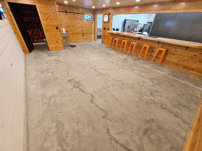 Example of a finished metallic epoxy floor in Sherwood, OR – Custom Concrete Construction LLC