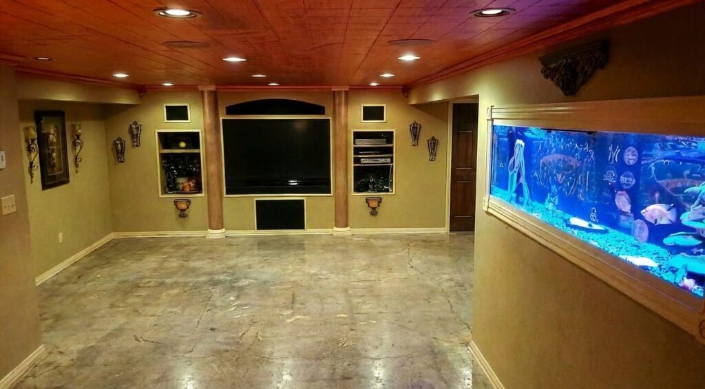 Example of a finished metallic epoxy floor in Columbus, OH