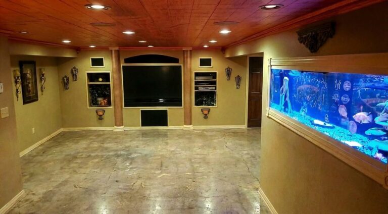 Example of a finished metallic epoxy floor in Winfield, MO – Concrete Contours