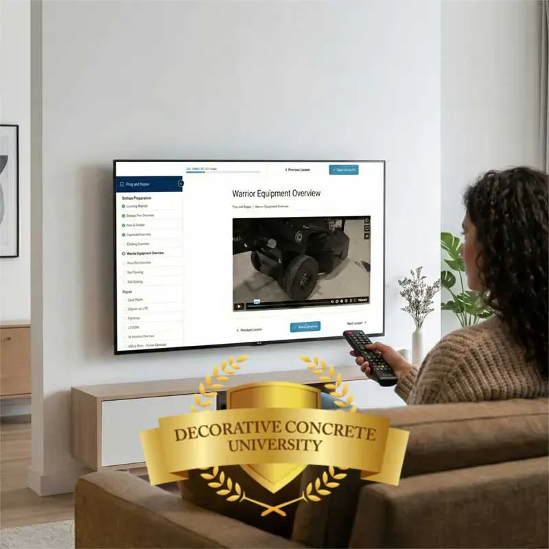 Decorative Concrete University online courses for contractors