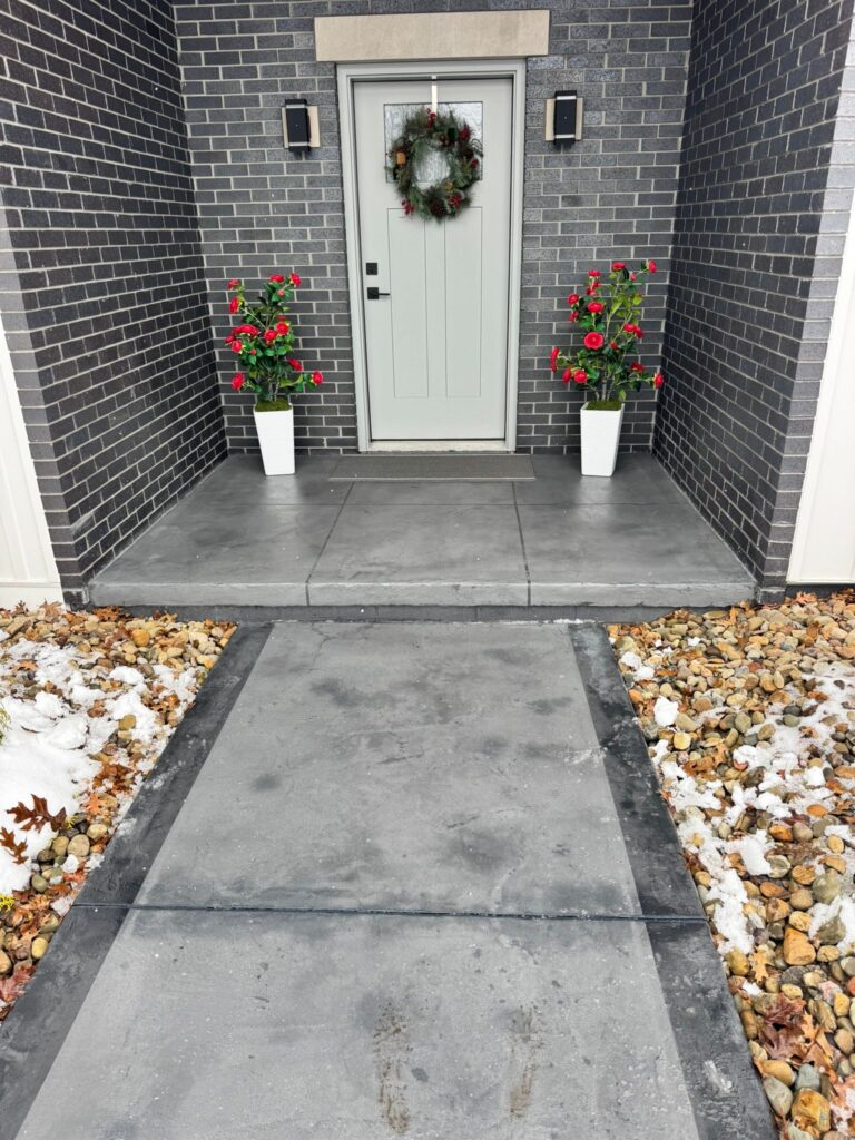 Decorative concrete patio in Northeast Ohio by Floorific Creations LLC in Southington, OH