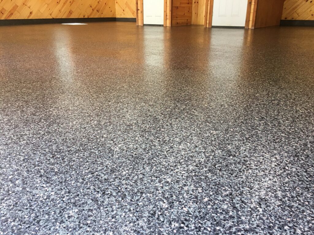 Residential garage floor coating by Geauga Coatings in Chardon, OH