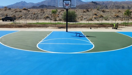 Sport court coating by Reveles Luxury Coatings in Las Vegas, NV